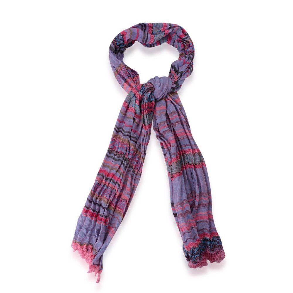 J Francis Scarf Striped Purple and Pink